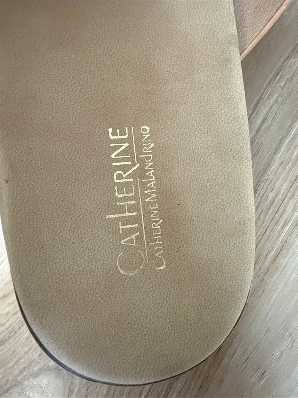 Catherine Malandrino Tan Crossover Slide Sandals - Picture 3 of 4